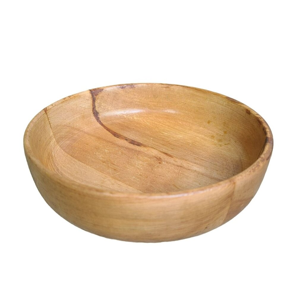 Vintage Single Wolverine Dowel Works Wood Bowl 5.5 Hand Lathed Grand Rapids 821
